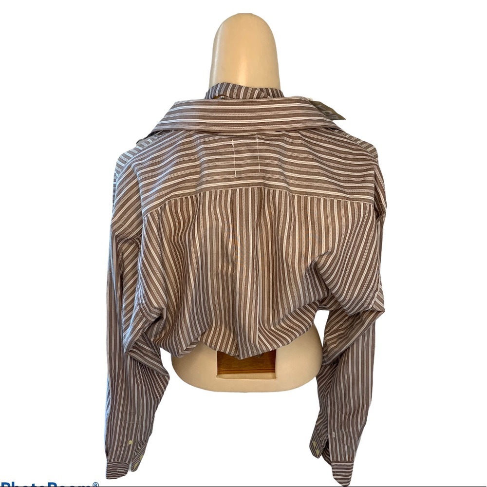 LF/Furst of a Kind Tan Vintage Upcycled Shirt XS/S - Picture 2 of 10